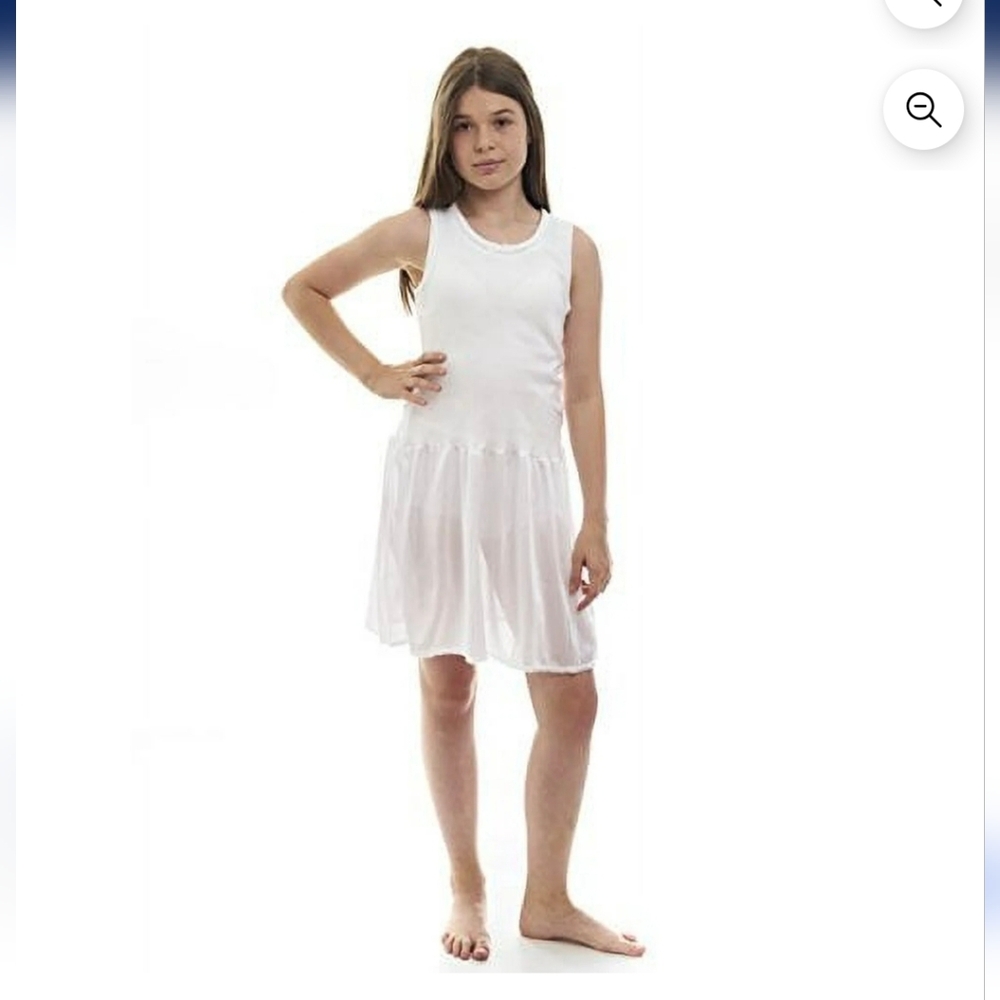NWT Rossette Sleeveless Full Slip for Girls Size 7 "White"
